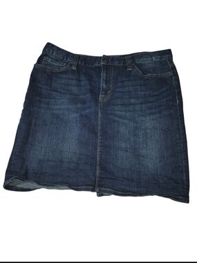 Tommy Hilfiger Dark Blue Denim Mini Skirt Size 12